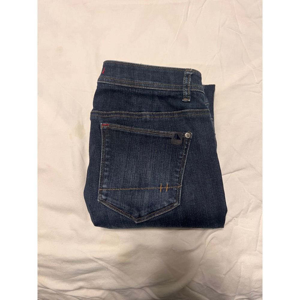 LL Bean Signature Womens Slim Straight Leg Jeans Dark Wash Indigo Size 30x28